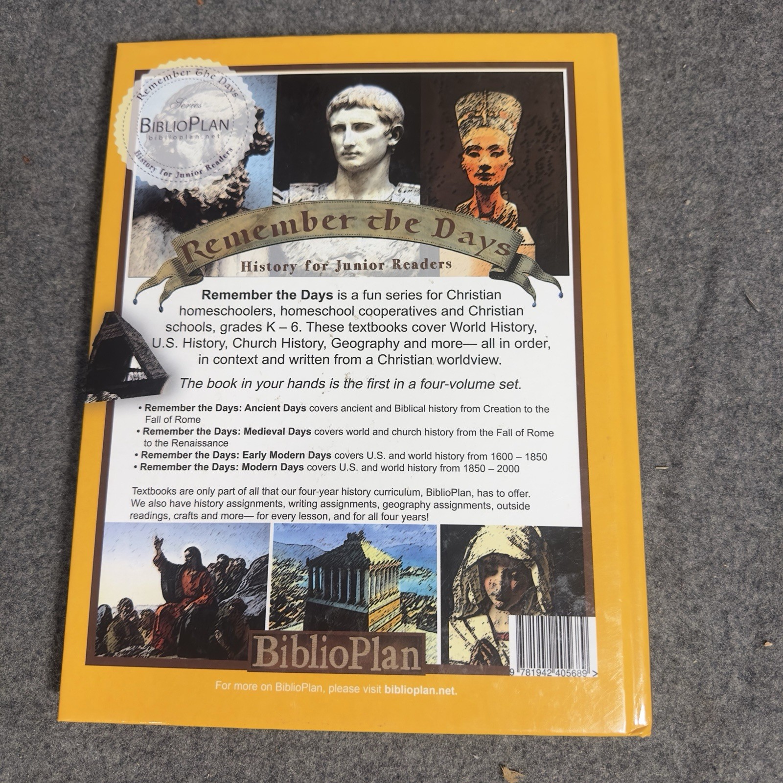 Remember the Days Book One: Ancient Days Hardcover History Ages 9-12 2020