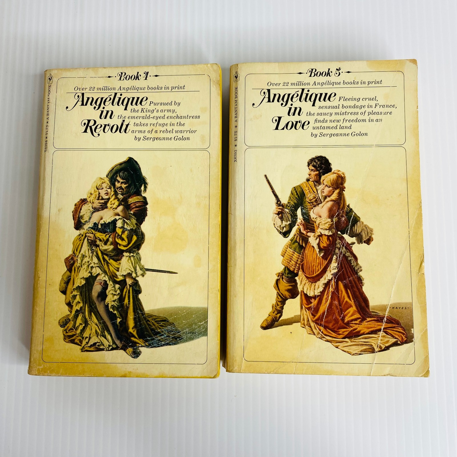 Sergeanne Golon – Angelique Books #2-8 (Lot of 7) Vintage Bantam Romance PB