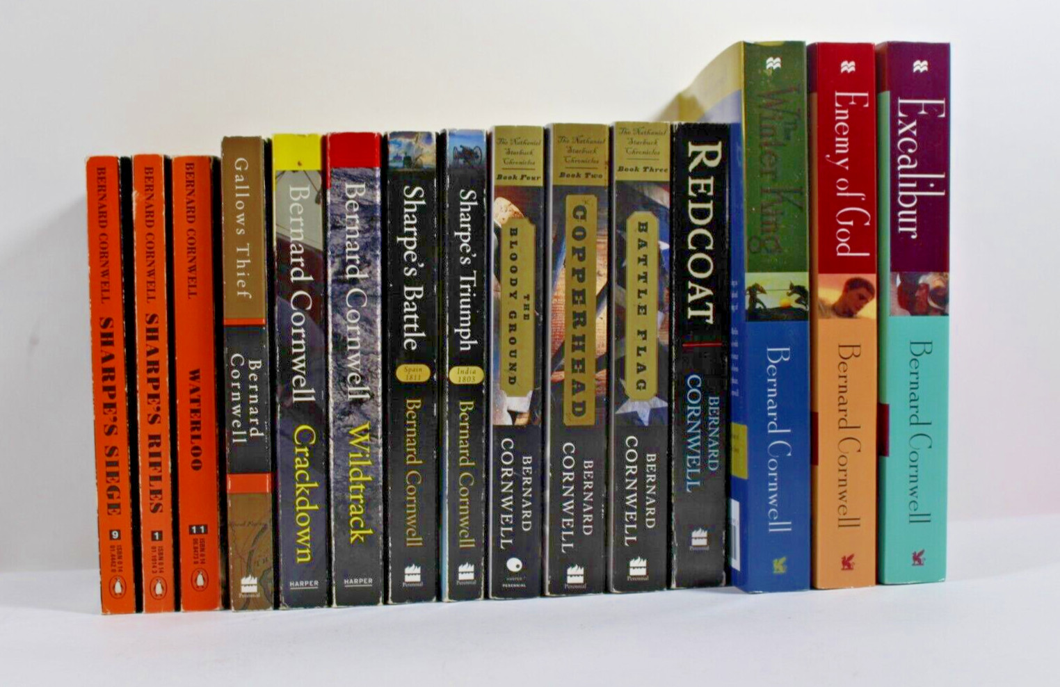 Bernard Cornwell Book Lot of 15 Paperbacks Nathaniel Starbuck, Sharpe Series
