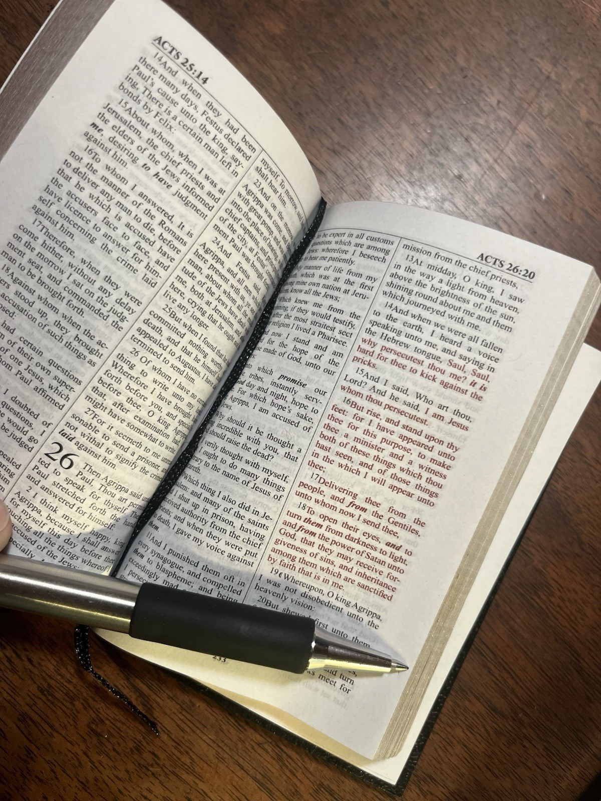 Holy Bible KJV Mini Pocket Size Authentic King James Version Red Letter Edition