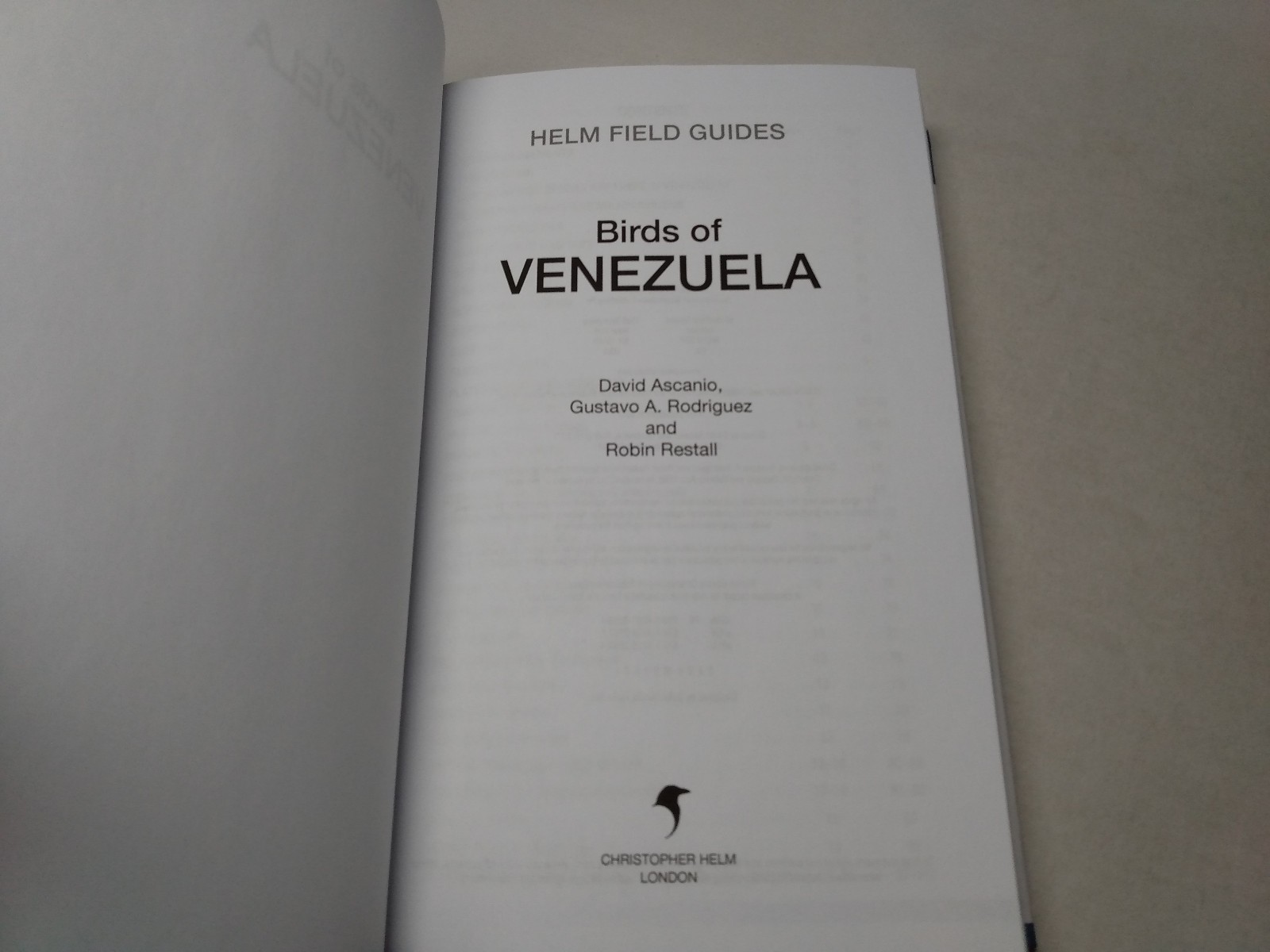 Birds of Venezuela Field Guide Ornithology Reference Regions Species Calls 2017