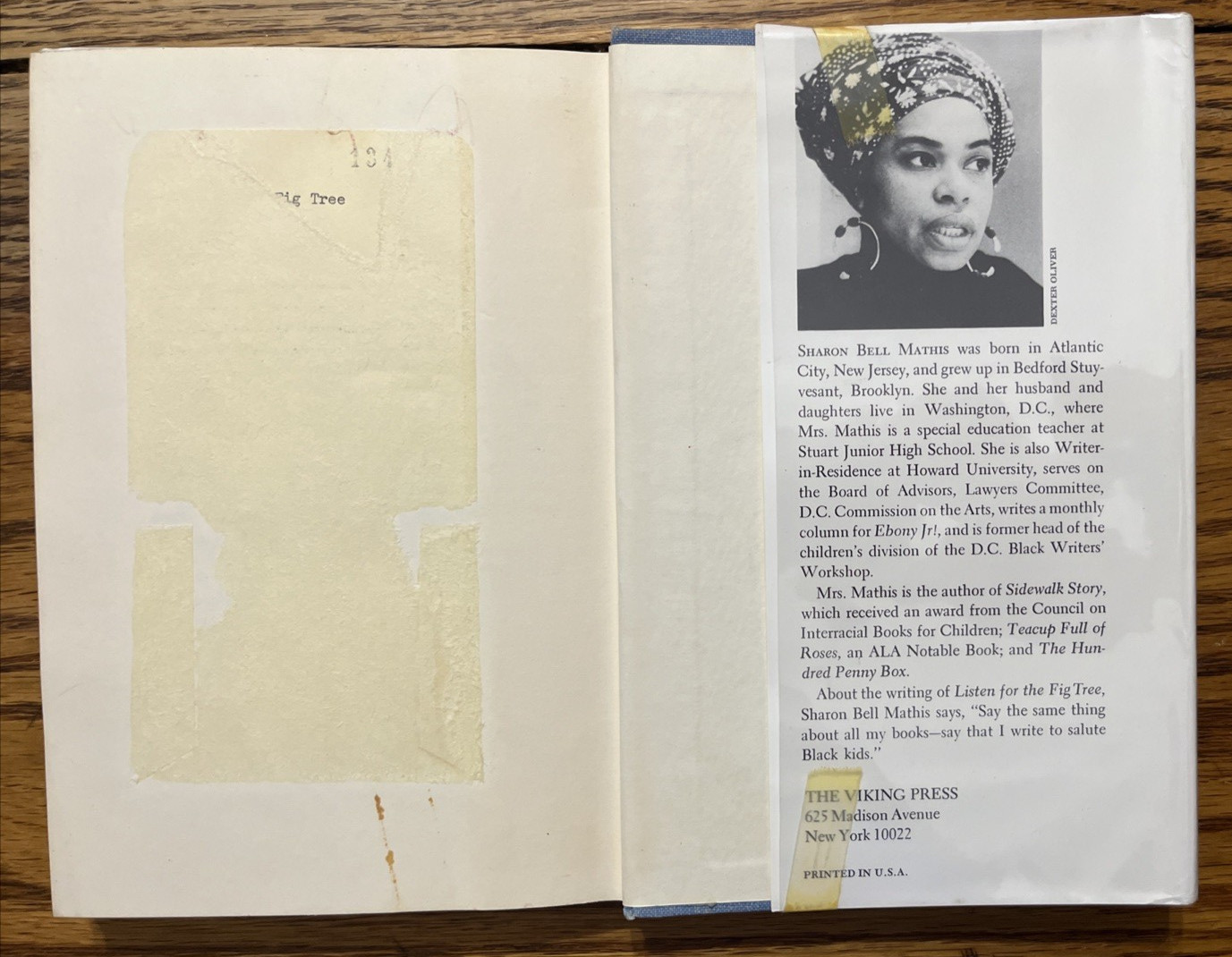 Listen to the Fig Tree, by Sharon Bell Mathis, HCDJ 1974 Edition