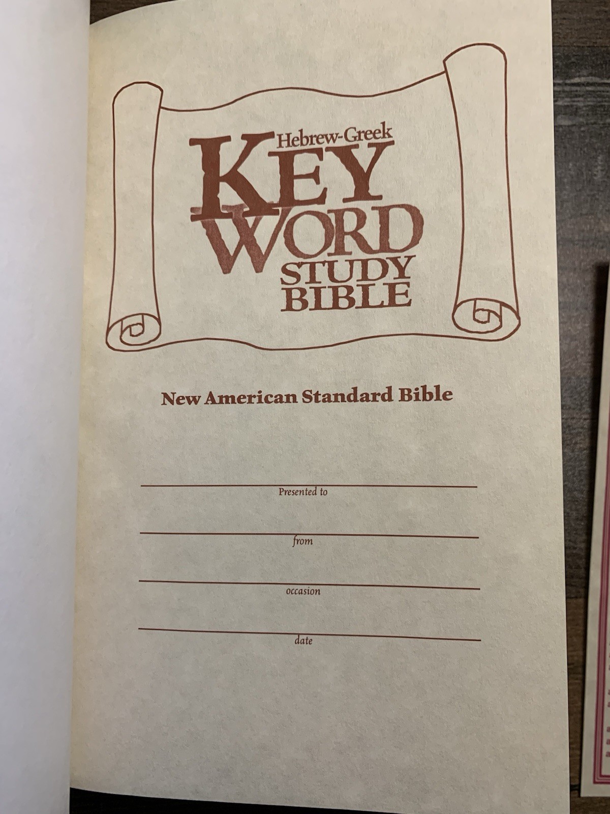 NASB Hebrew-Greek Key Word Study Bible Red Hardback