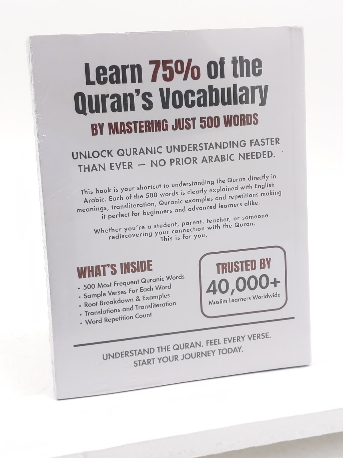 The Top 500 Words That Count For 75% Of The Quran – Paperback (New/Sealed)