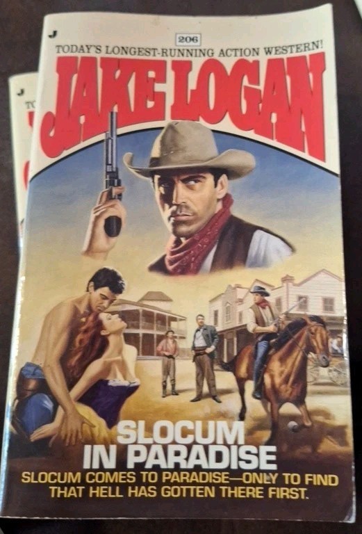 16 Jake Logan Slocum Western Paperback Book Lot #206-361 Jove Vintage