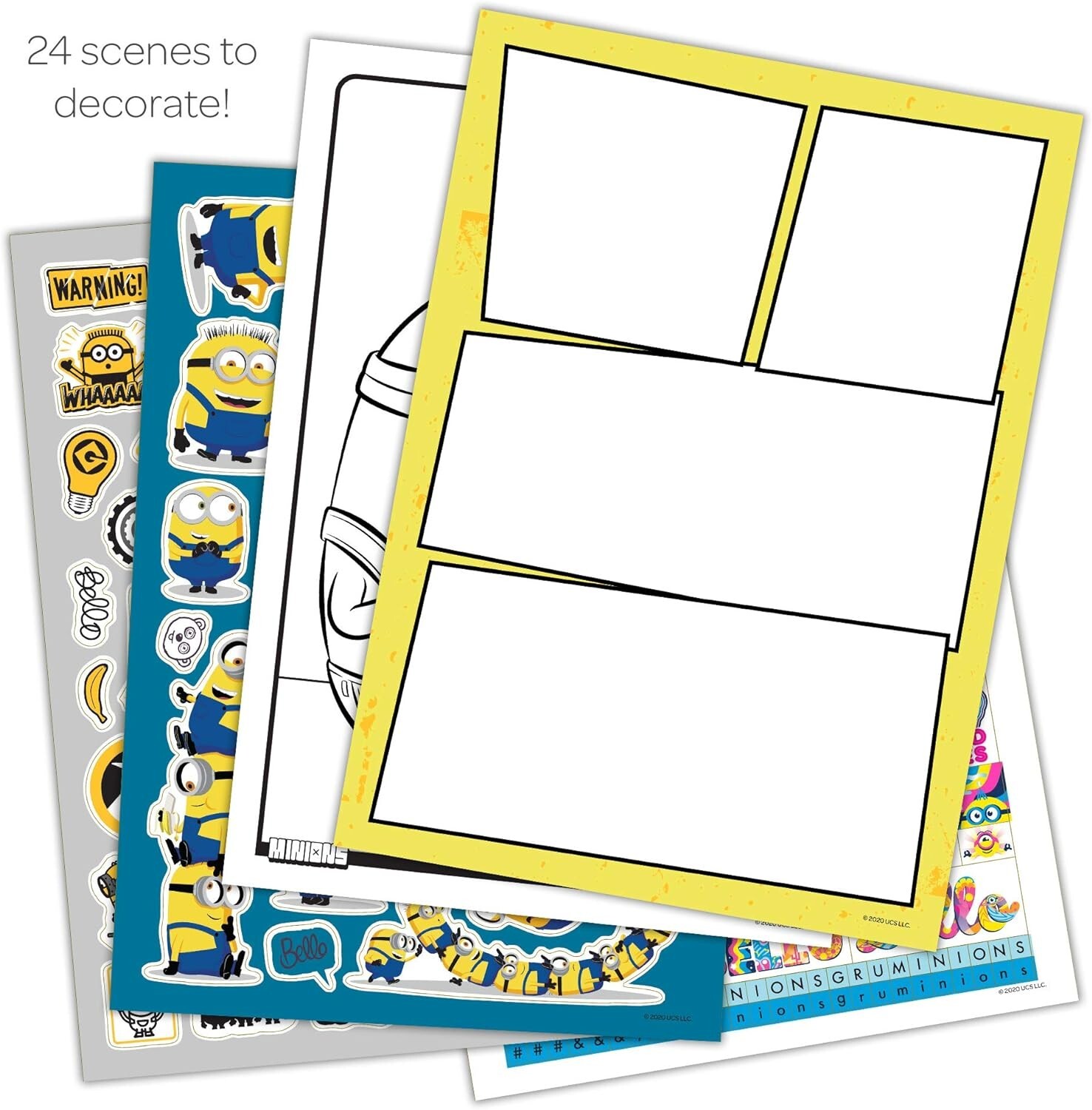 Despicable Me Minions 24-Page Create A Scene with Sticker Activity Pad to Color