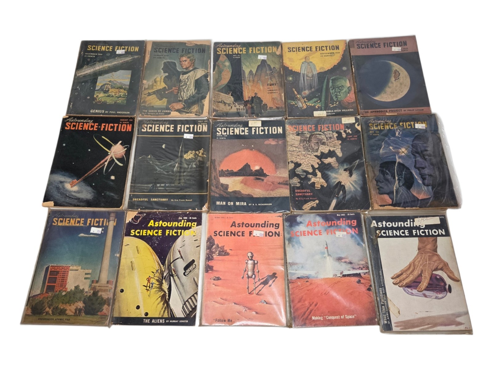 VTG Astounding Science Fiction Pulp Magazine Books Lot of 56 1940s 1950s 1960s