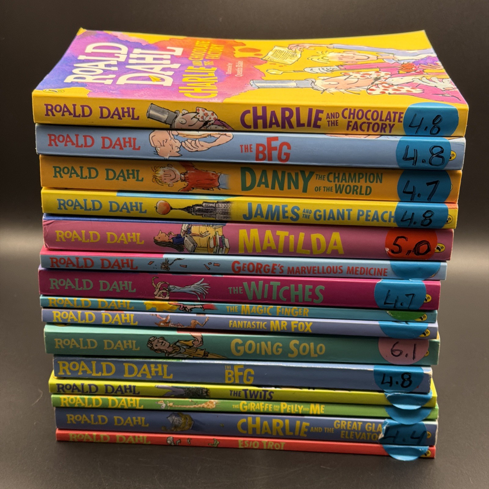 Lot of 15 Roald Dahl Books Paperbacks BFG Going Solo Mr Fox Charlie Peach