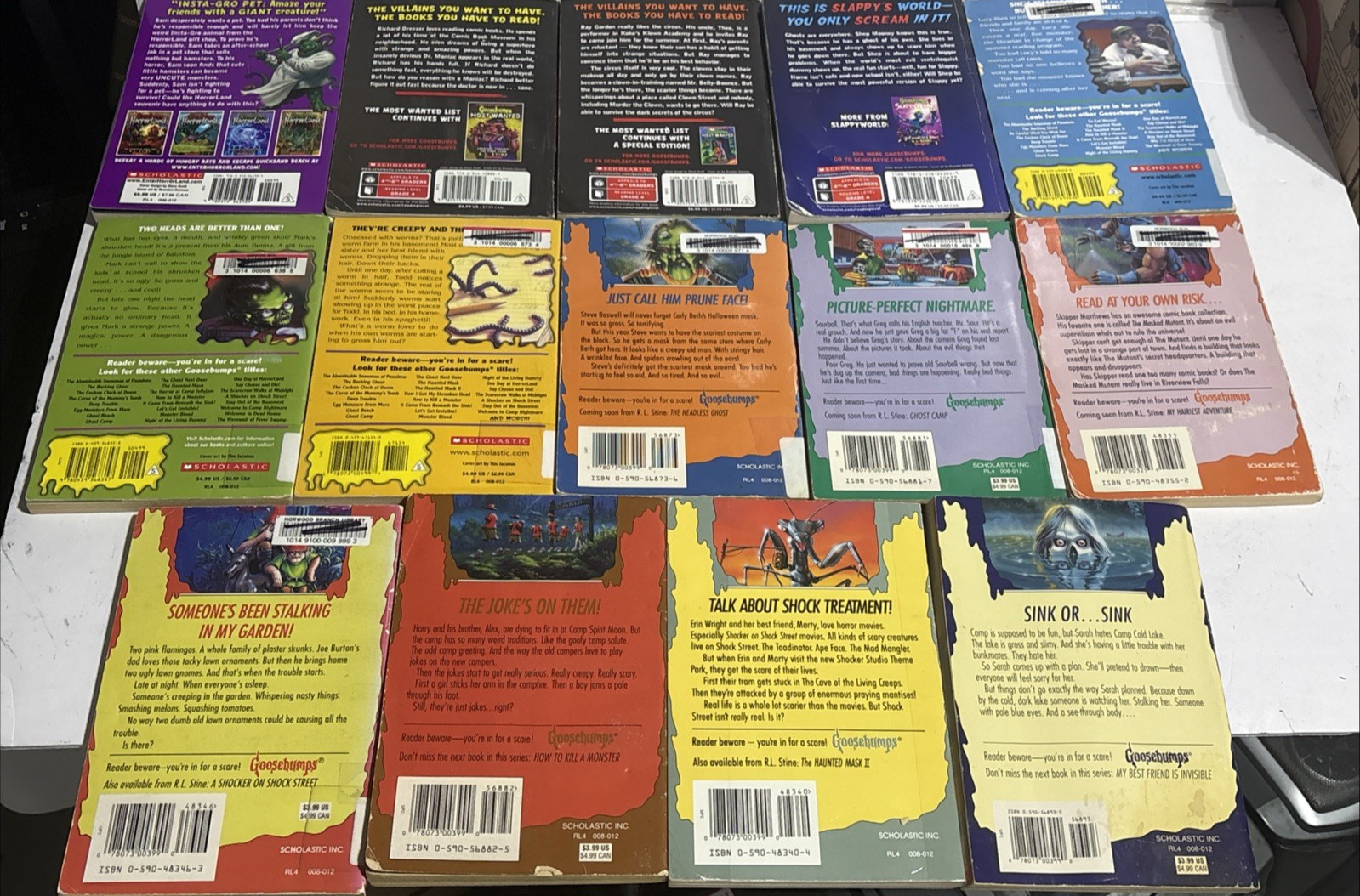 Goosebumps Lot of 31 PB Paperbacks Slappy’s World Horrorland Read Description