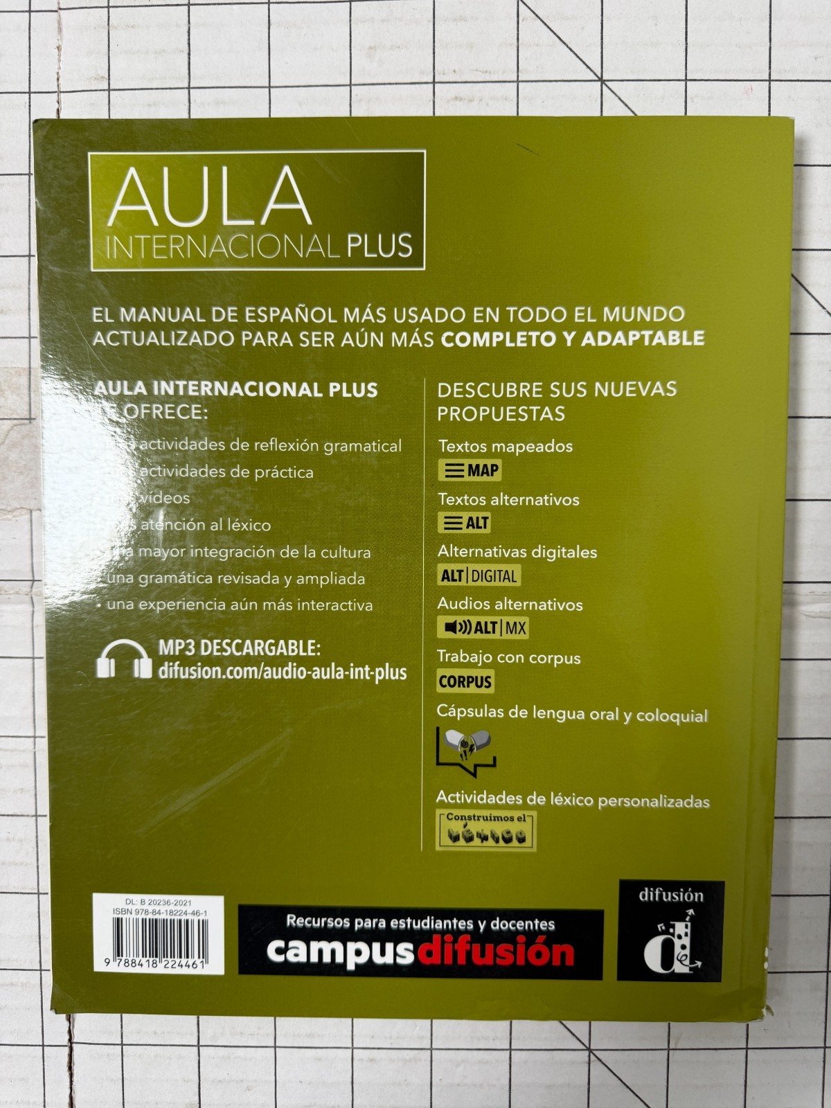 Aula Internacional Plus 4 Curso de Español B2.1 Libro del Alumno 2022, TPB