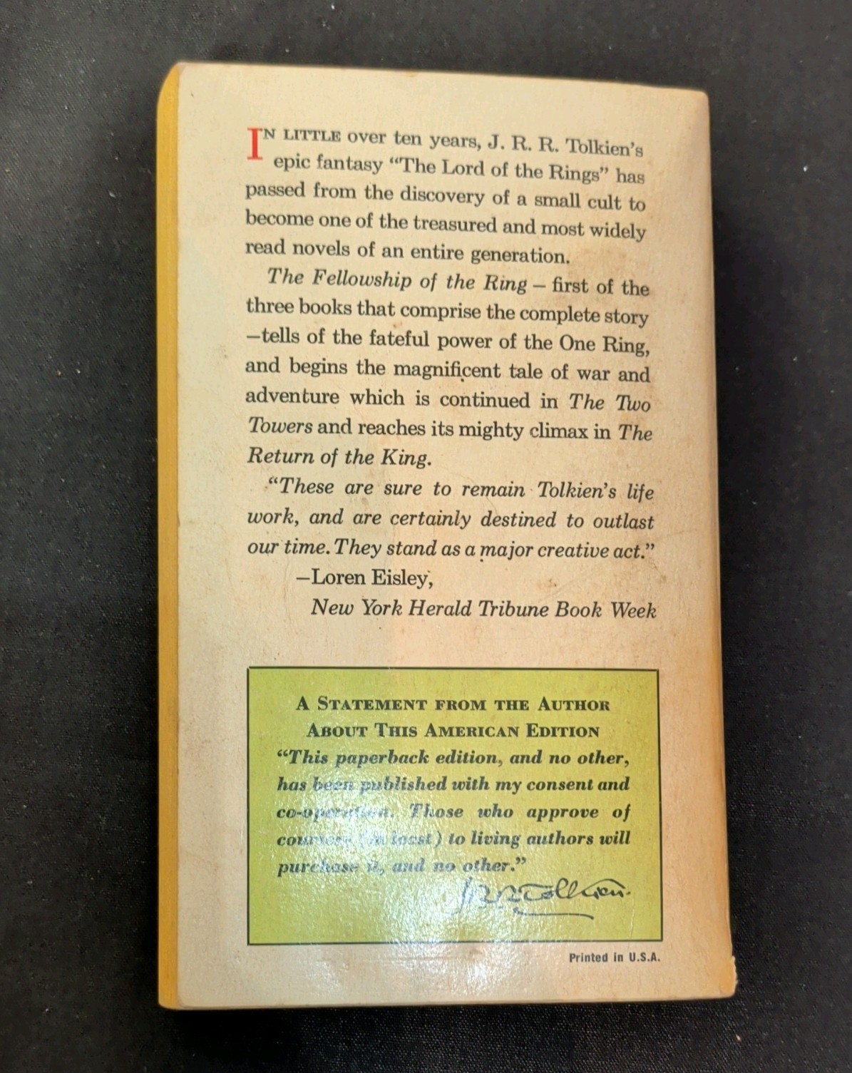 1960s Tolkien Lord Of The Rings Trilogy Book Set Ballantine