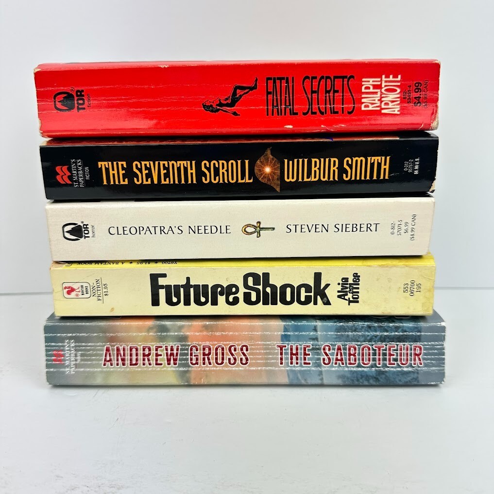 Lot of 5 Crime Horror Adventure PB Books/Novels Multiple Titles/Authors