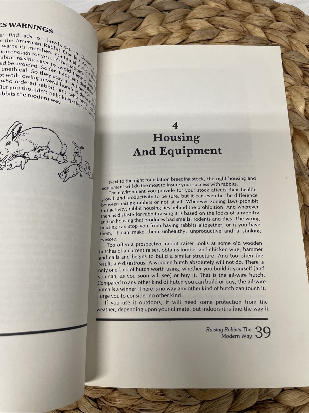 Raising Rabbits The Modern Way Livestock Homesteading Paperback Book Bob 1976