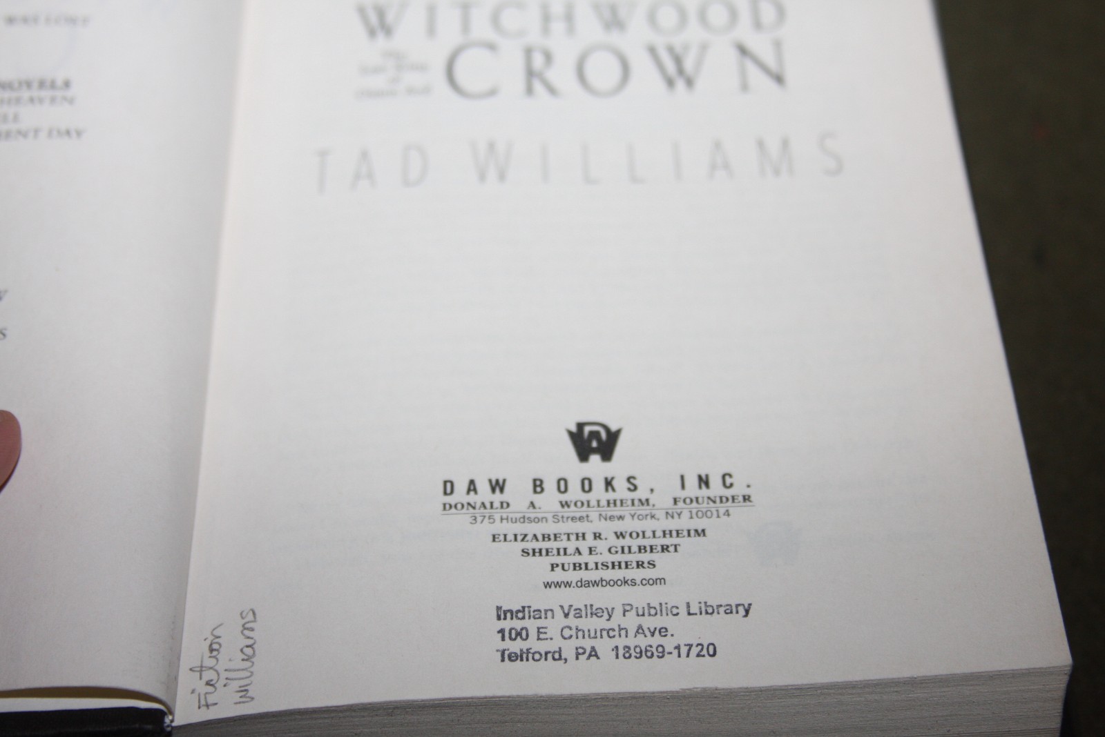 Lot of 2 Tad Williams HCs – Witchwood Crown & Empire of Grass – Both Ex-Library