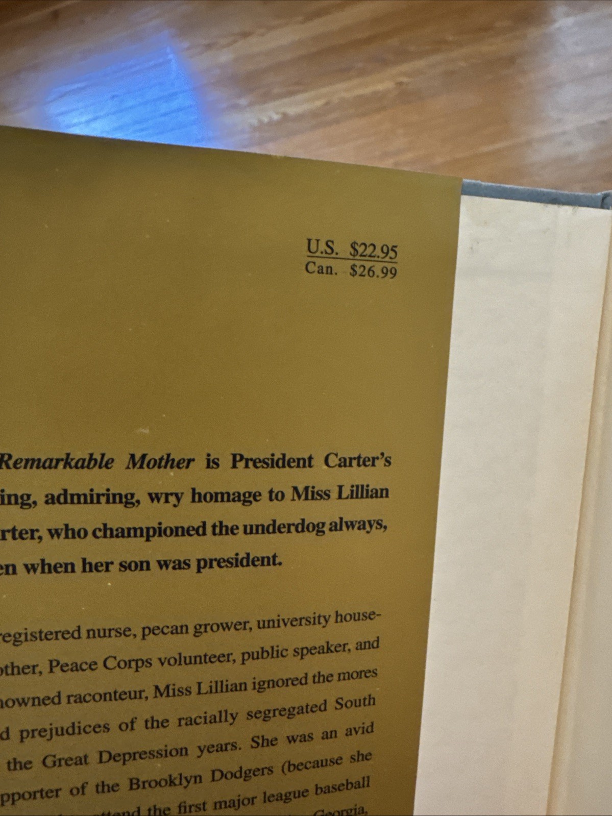 Remarkable Mother by Jimmy Carter (2008, Hardcover) Signed By Jimmy Carter