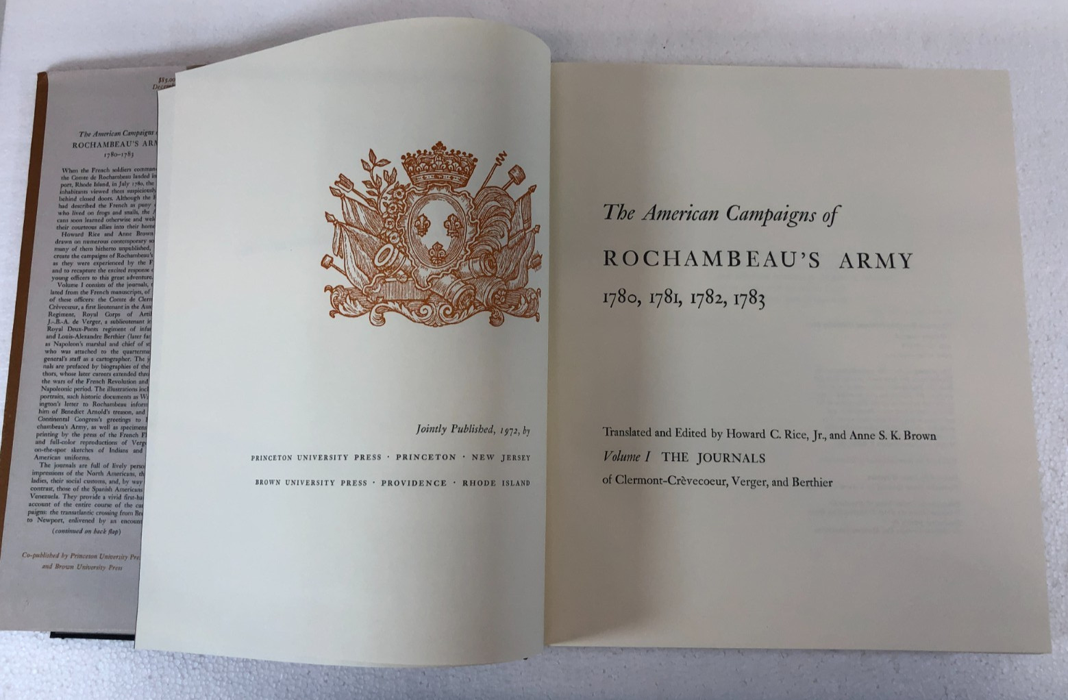 The American Campaigns of Rochambeau’s Army 1780-1783, Set of 2, 1972 E-105