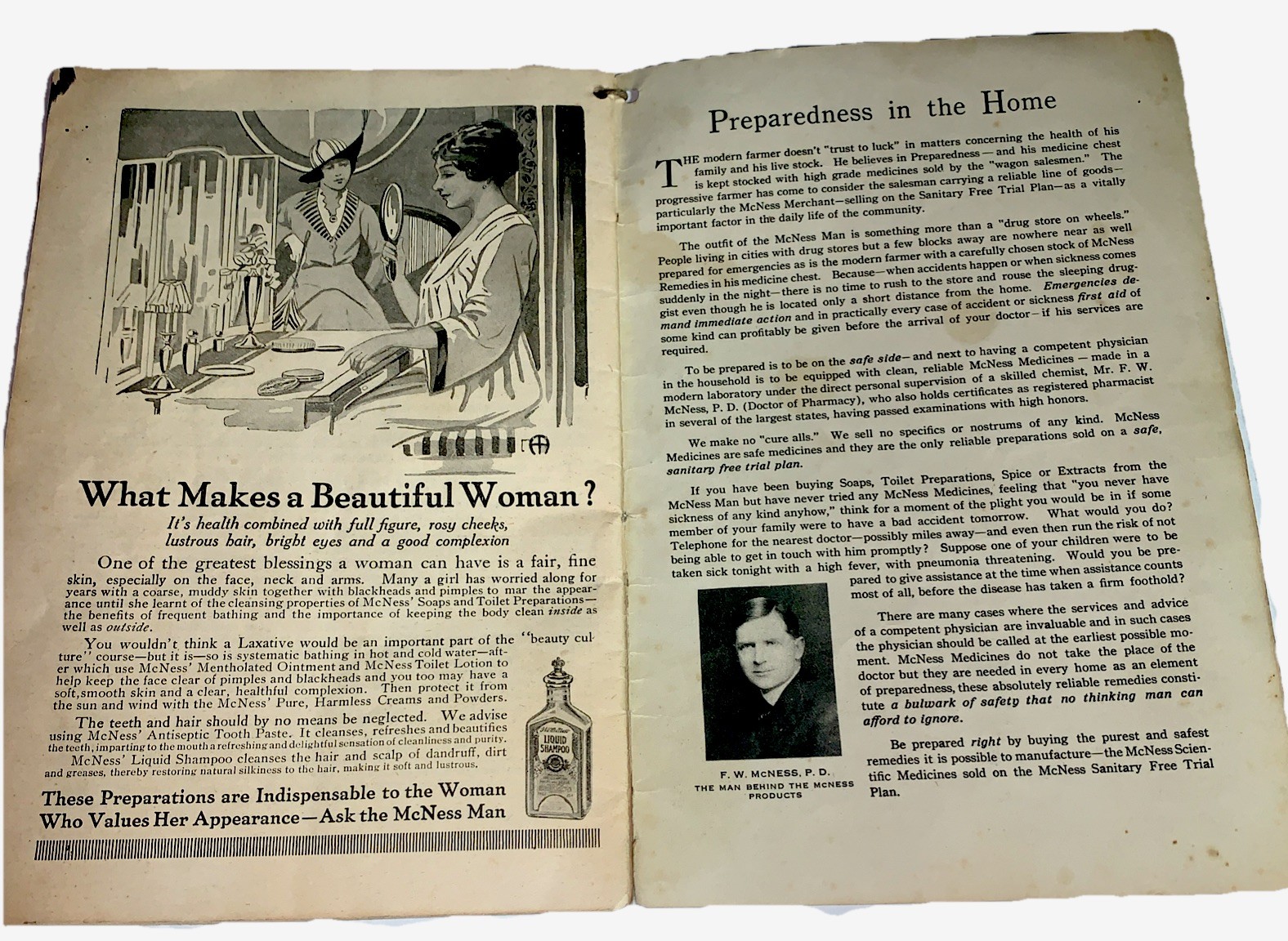 1917 McNess Cook Book Recipe Booklet Pre- War Recipes Vintage Advertising