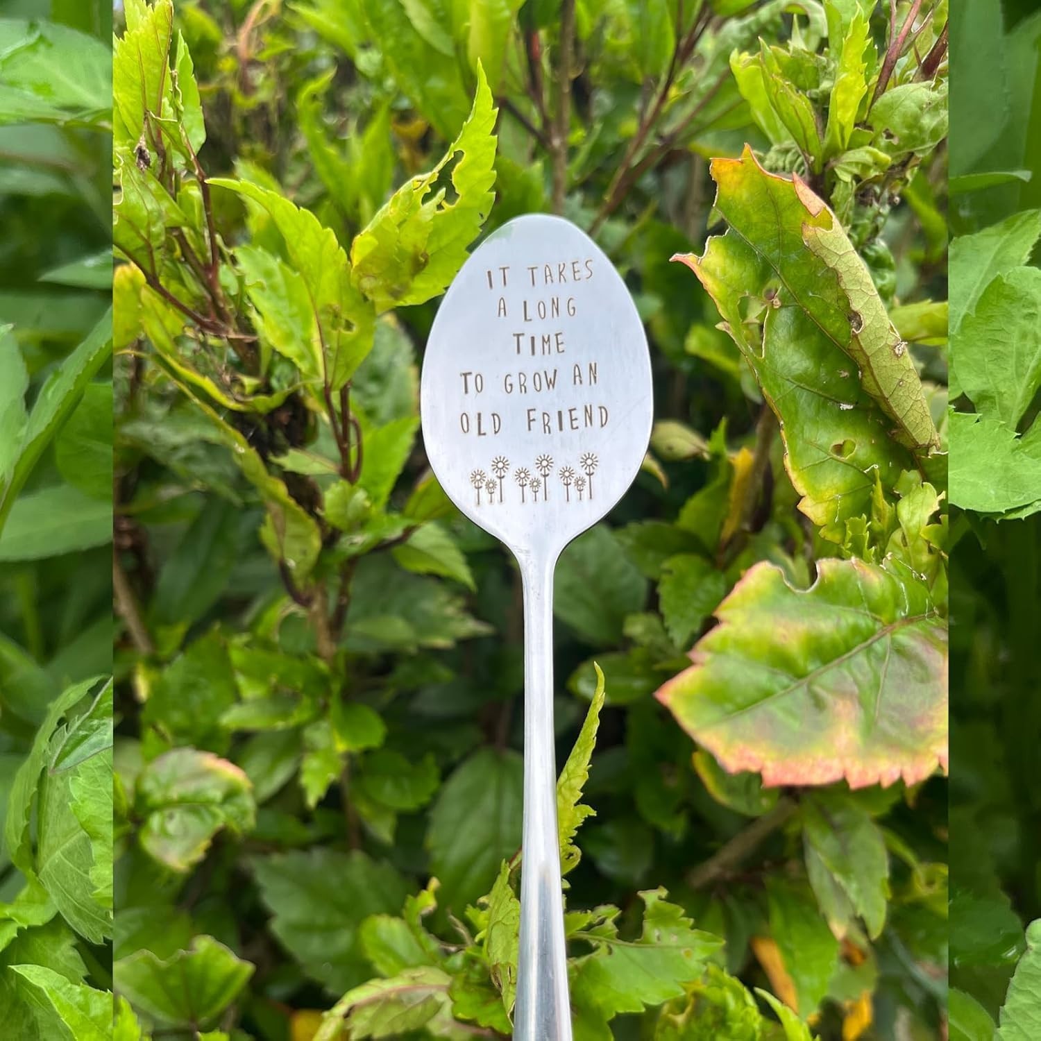 Charming Rectangular Plant Stake – Metal Gardening Gift for Women, 1 Count