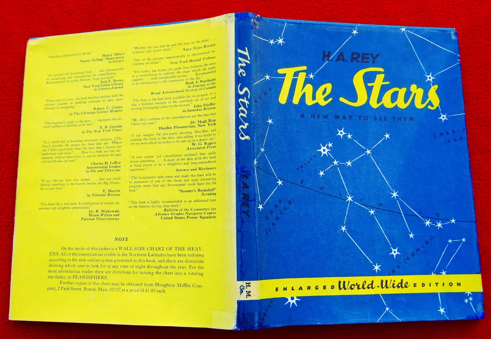 „THE STARS, A NEW WAY TO SEE THEM“ ~1966~ DUST COVER=STAR MAP~HARDBACK~161 PAGES