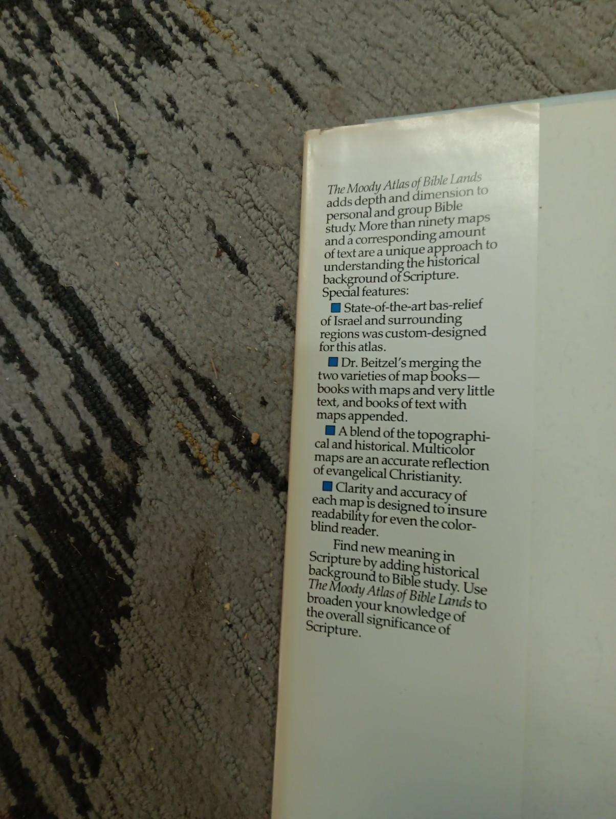 Moody Atlas of Bible Lands by Barry Beitzel Hardcover Great Condition