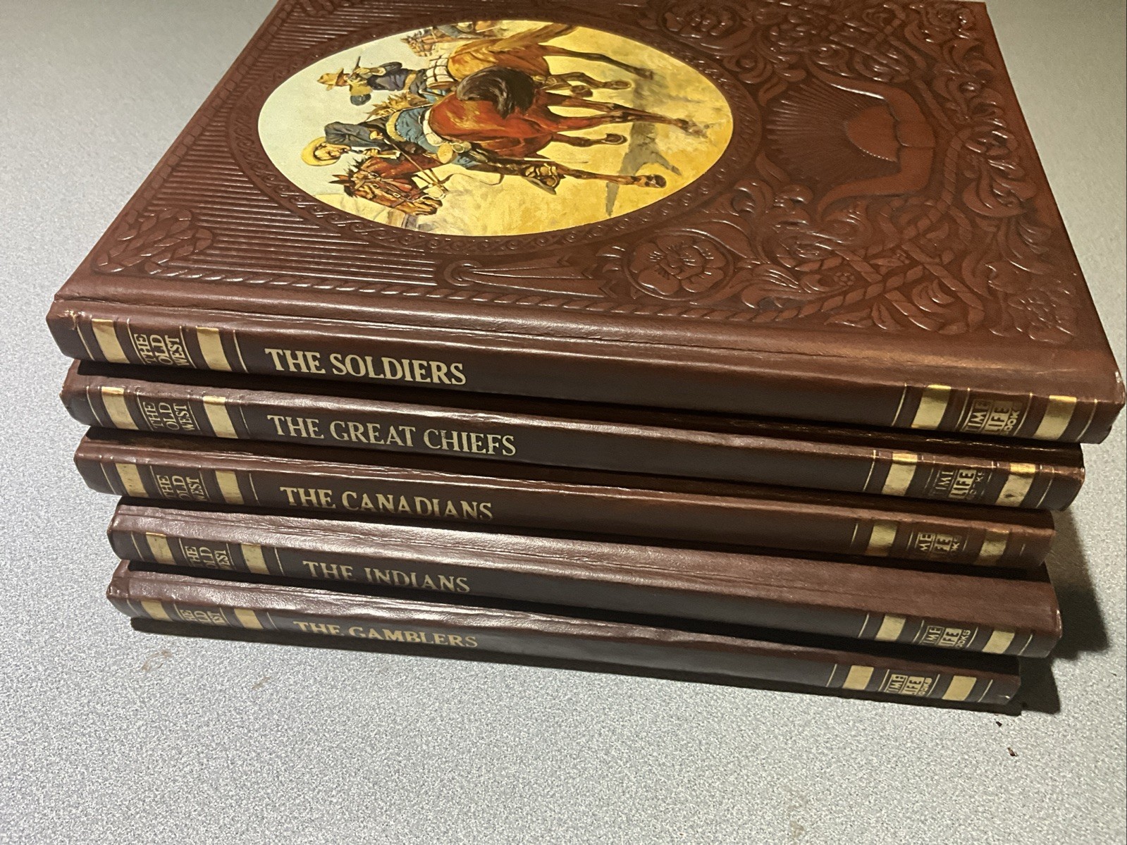 Time Life The Old West Series lot 5 Books Hardcover Leatherette Vtg History