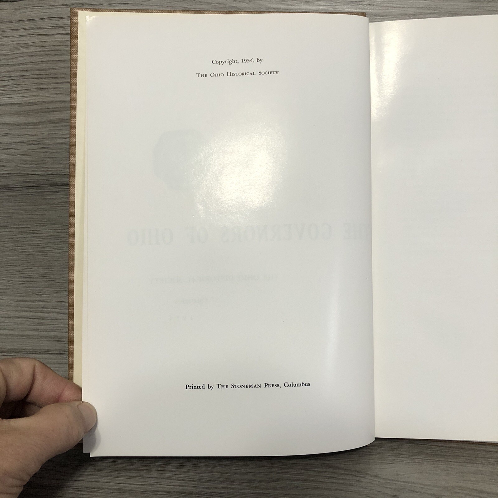 The Governors Of Ohio With Their Portraits Historical Society 1954 HCDJ Book