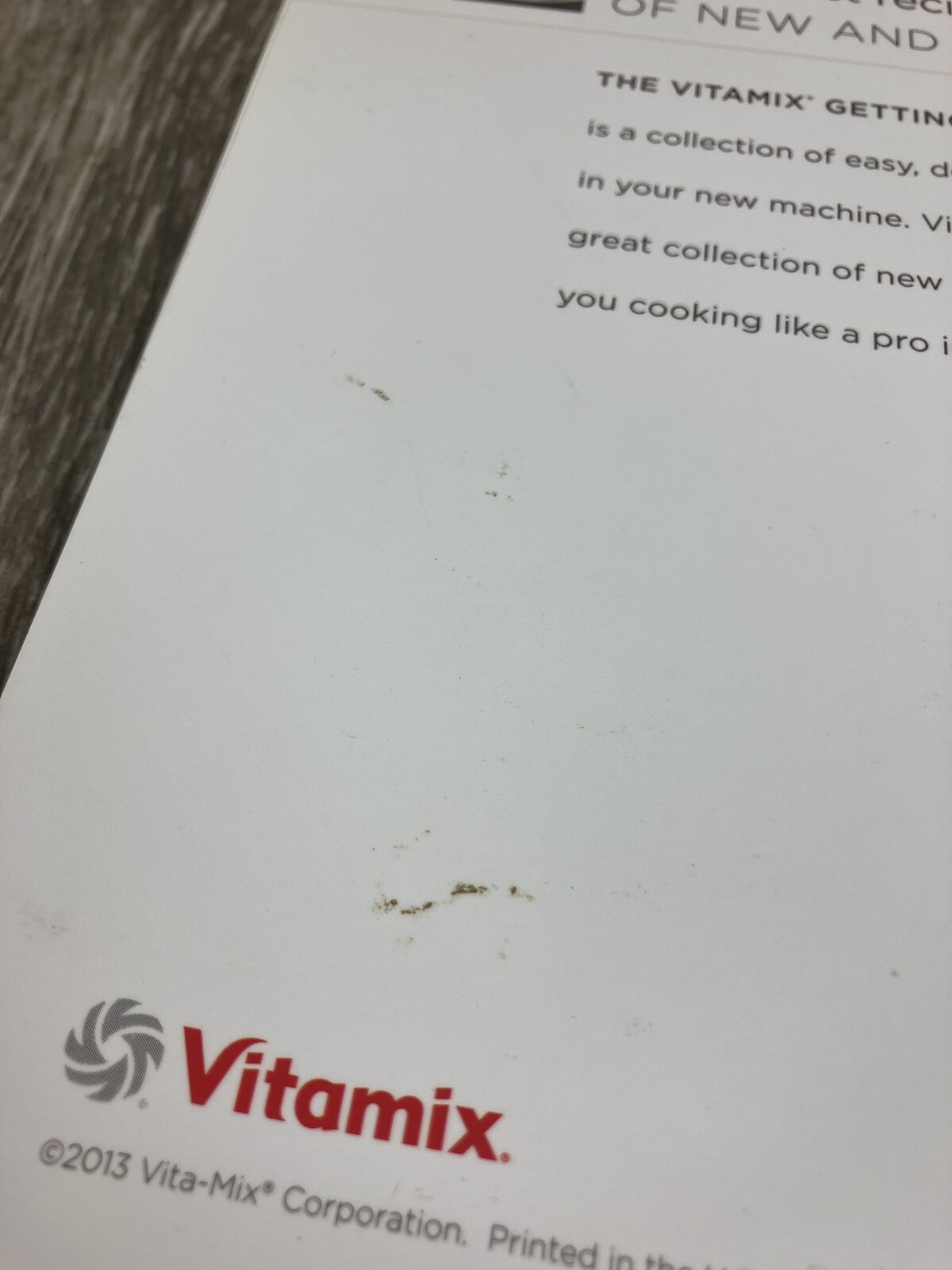 VITAMIX Getting Started Plus Blender Recipes & Manual Spiral Cookbook
