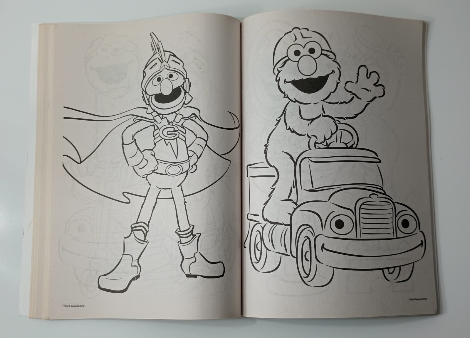 Sesame Street 123 Play With Me Jumbo Coloring Activity Book 2 Pages Used 2018