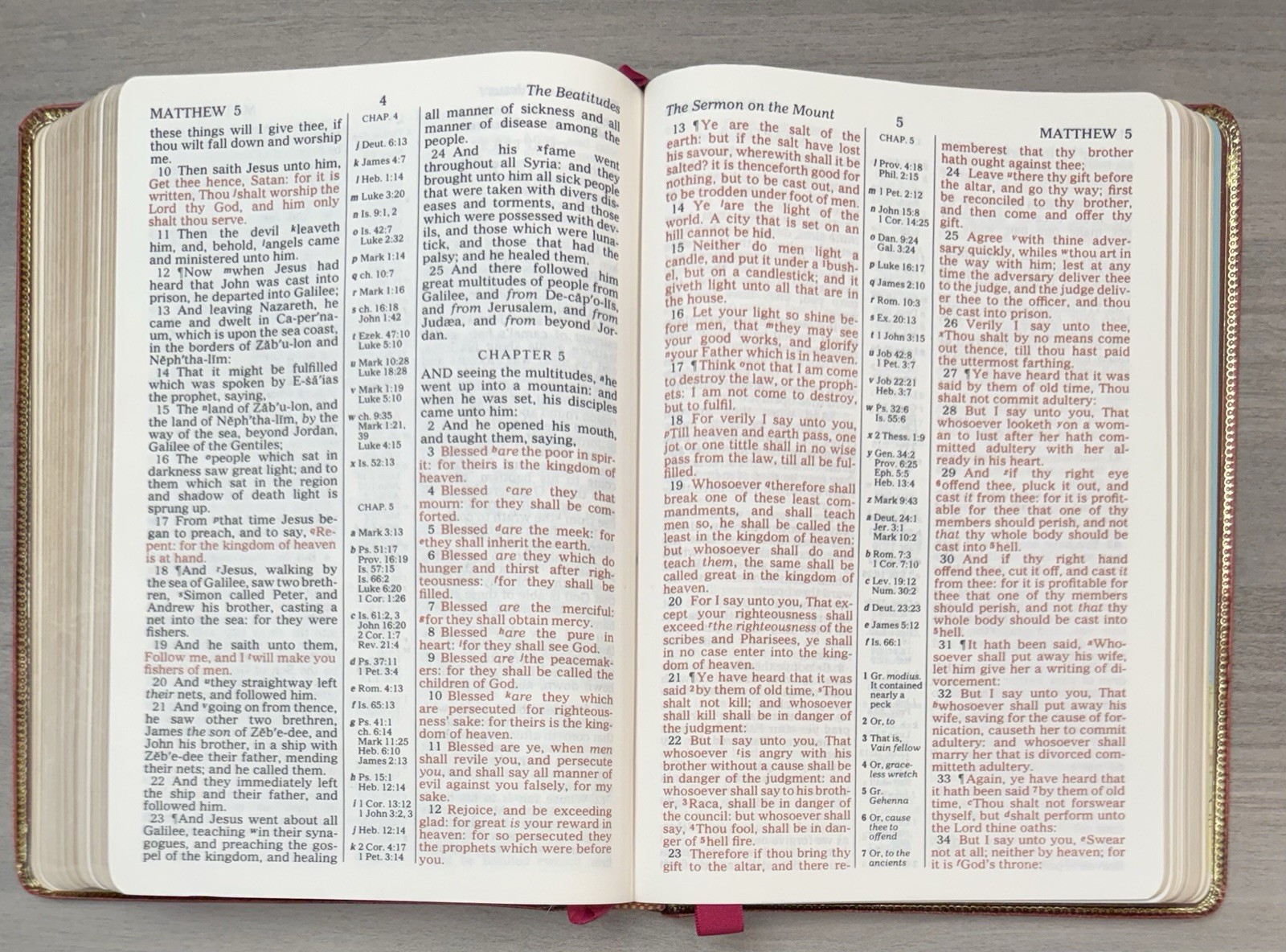Kenneth Copeland Reference Bible 1972 RED HANDBOUND GENUINE LEATHER Red Letter