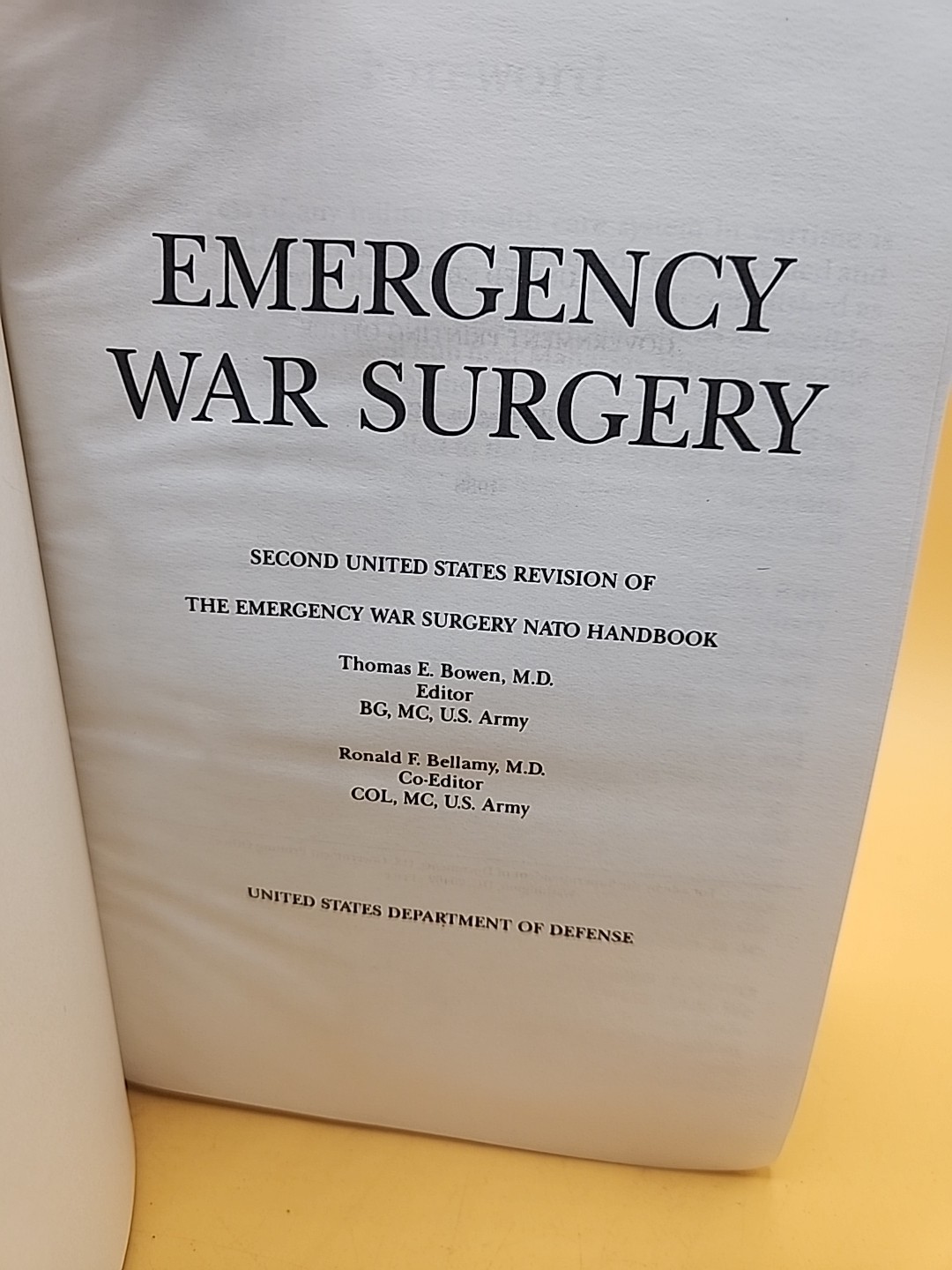 NATO Handbook 1988 Emergency War Surgery Second United States Revision Hardcover
