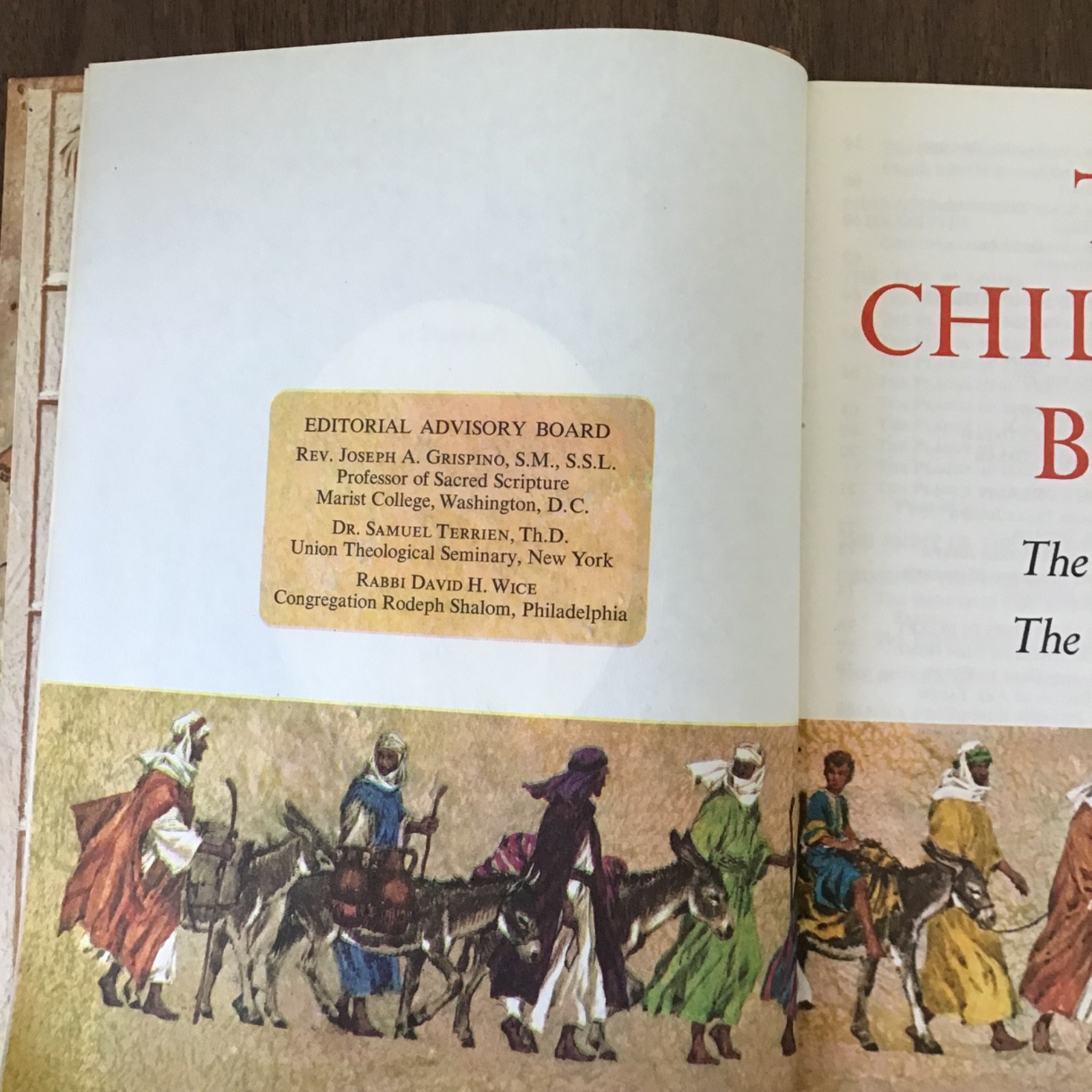 THE CHILDRENS BIBLE Golden Press Vintage 1965 Illustrated Hardcover Inscription
