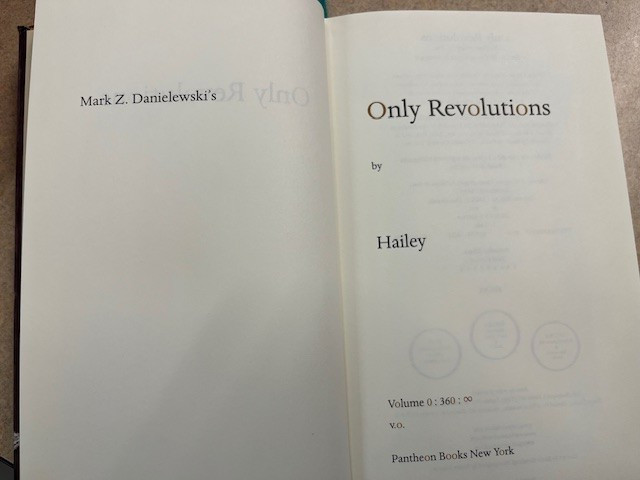 Only Revolutions by Mark Z. Danielewski Pre-Publication w/ Different Boards LN
