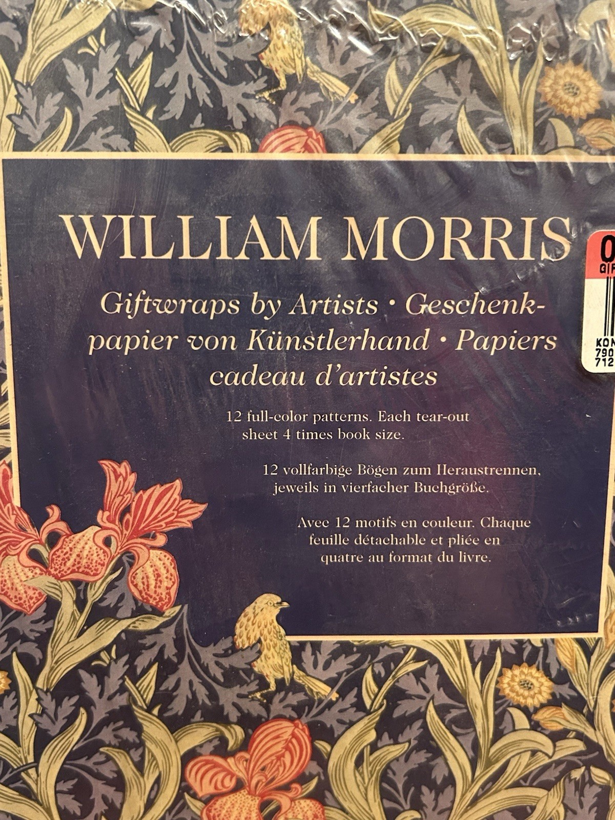 William Morris Giftwraps By Artists 12 Full-Color Patterns Tear-Out Sheets
