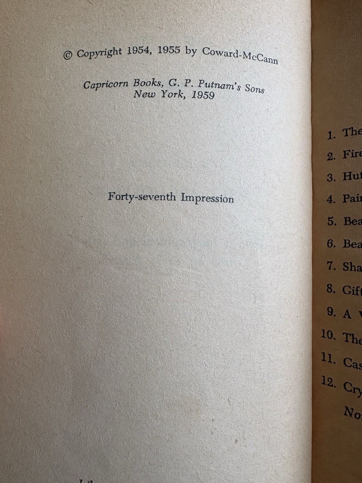 Lord of the Flies by William Golding 1959 Vintage Capricorn Paperback Edition