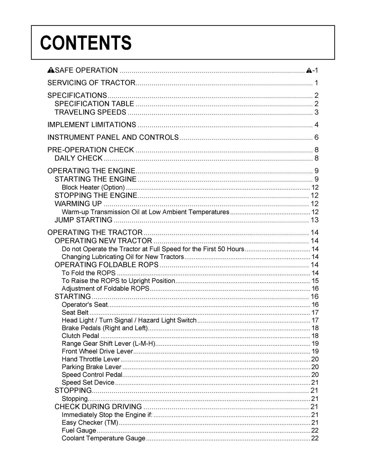 KUBOTA B3200 B3300SU OPERATORS MANUAL – STEEL WIRE FASTENED – TOUGH COVERING