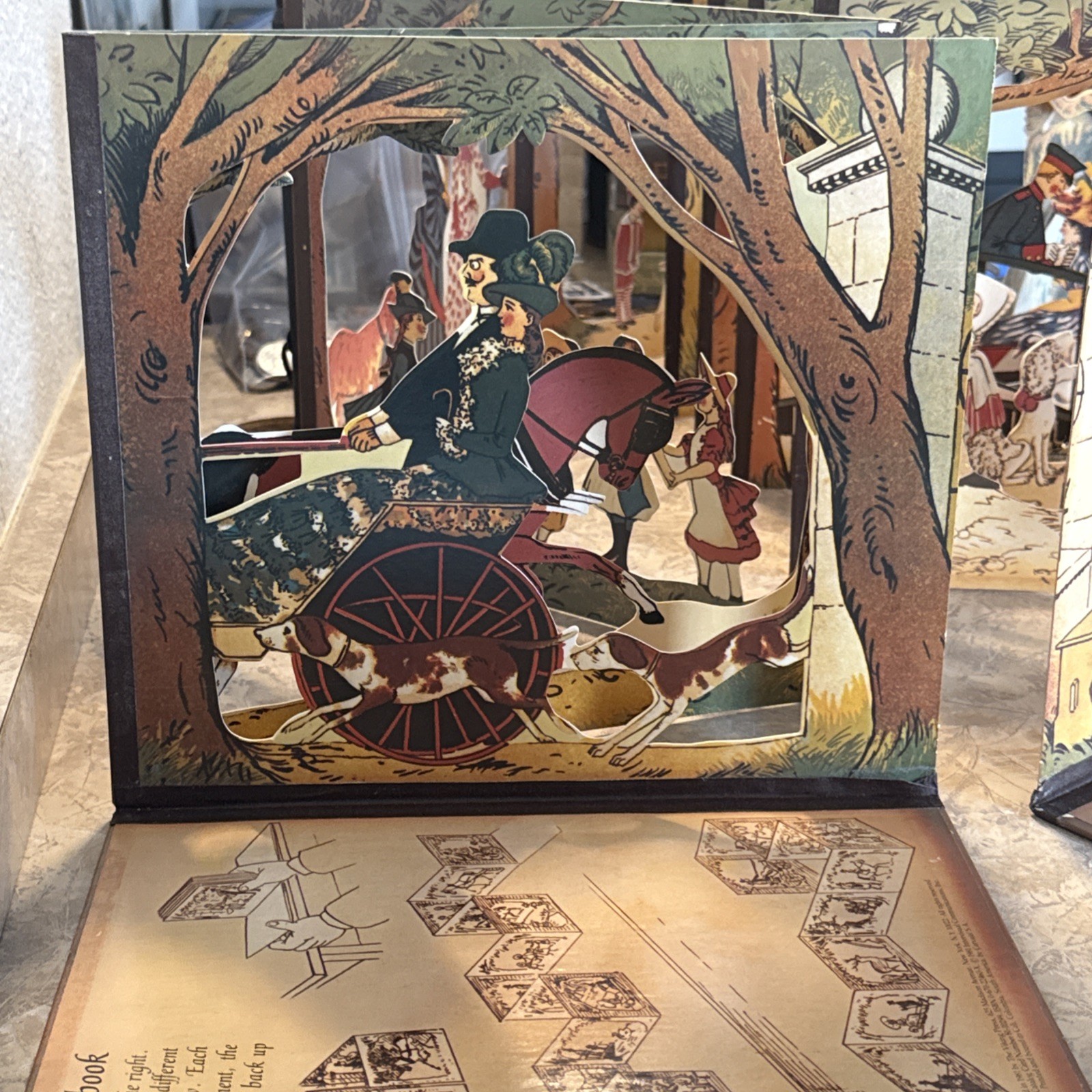 Lothar Meggendorfer The City Park Antique Stand-Up Pop-Up Book Reproduction