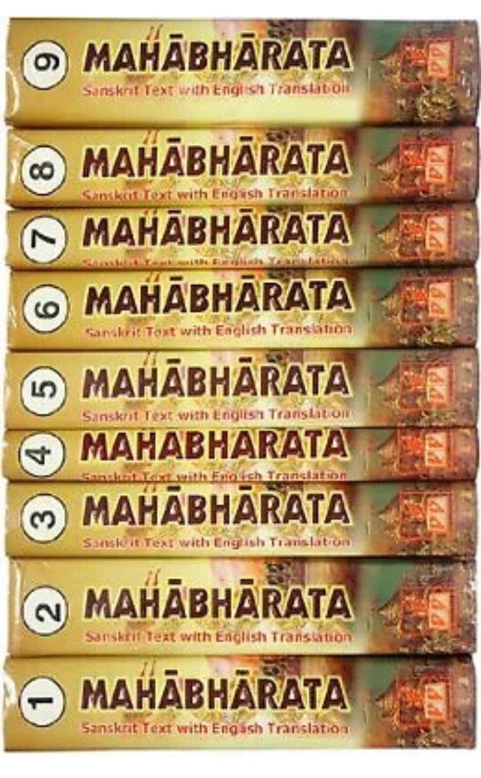 New: Mahabharata of Vyasa:Sanskrit Text English Translation by M.NDutt 9 Vol Set