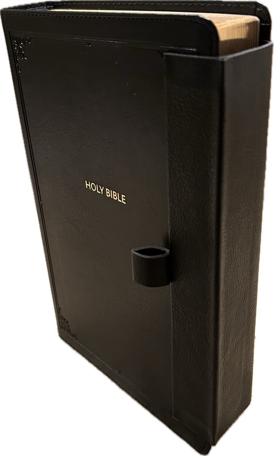 NKJV INDEXED LARGE PRINT(10.5pt) MAGNETIC CLOSURE Personal BLK Leathersoft Bible