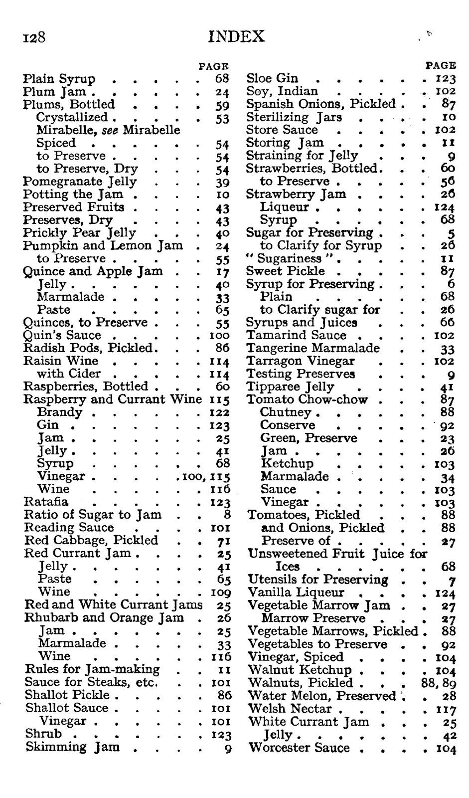 1924 Mrs. Beeton’s Jam Making Preserves Marmalades & Pickles CookBook 128 Pages
