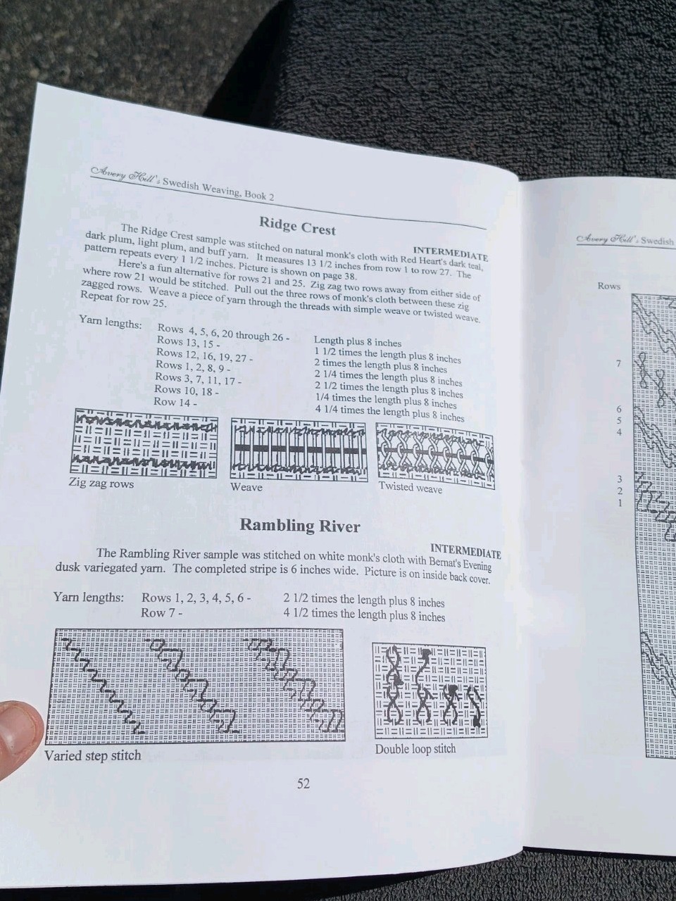 Avery Hill’s SWEDISH WEAVING/HUCK EMBROIDERY Designs Book II READ DESCRIP