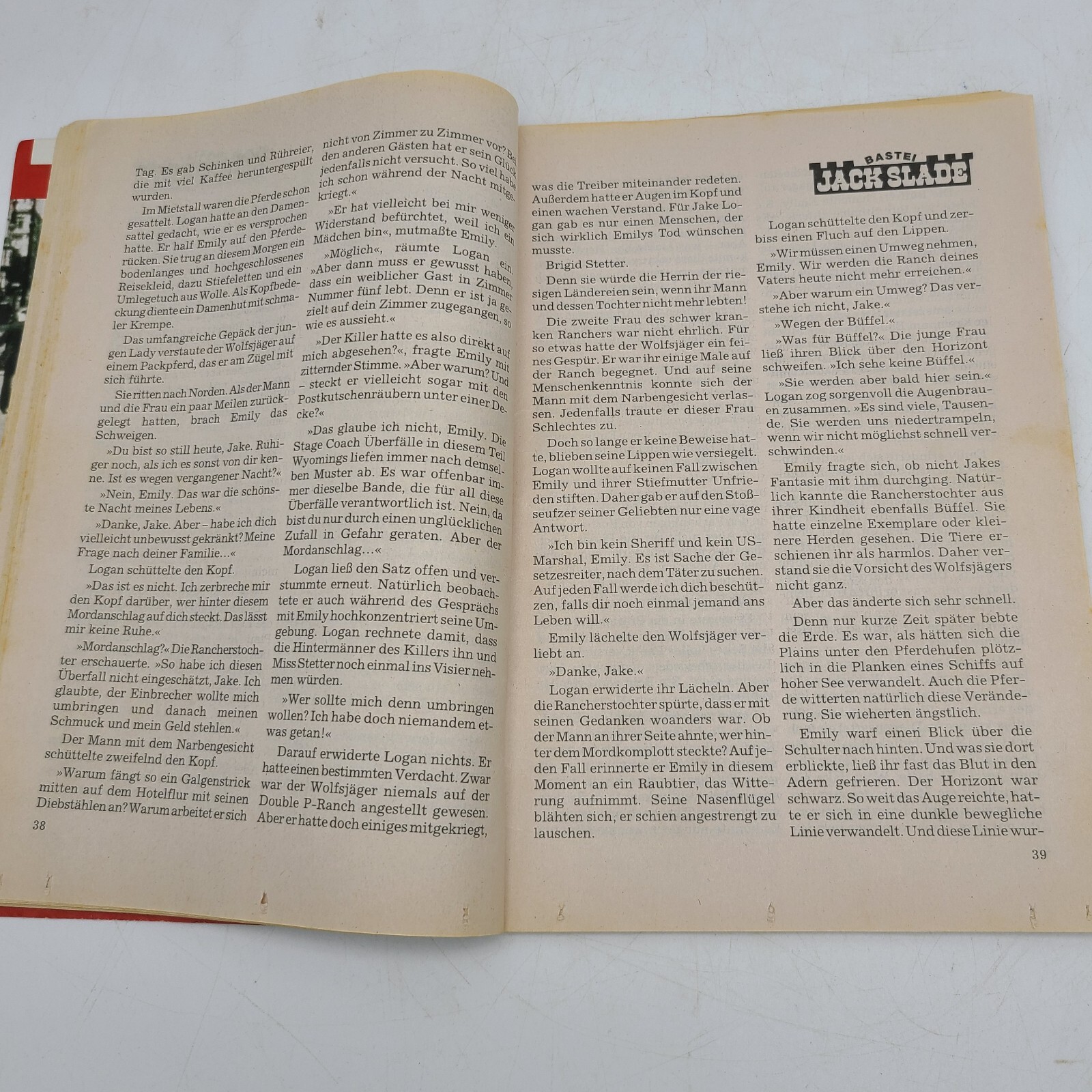 Jack Slade Emily und das Narbengesicht BASTEI Pulp Fiction German Booklet