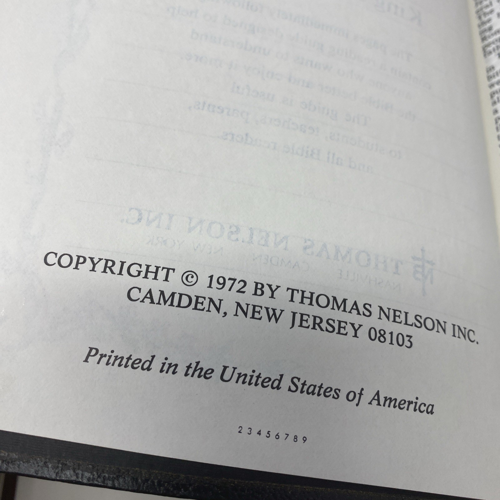 Holy Bible KJV Reference Edition 1976 Nelson Red Letter Giant Print PREOWNED