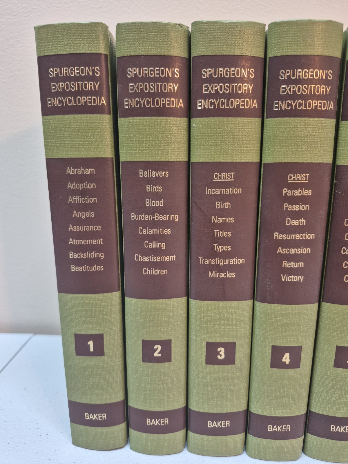 Spurgeon’s Expository Encyclopedia Complete 15 Volume Set Reference Green HC EUC
