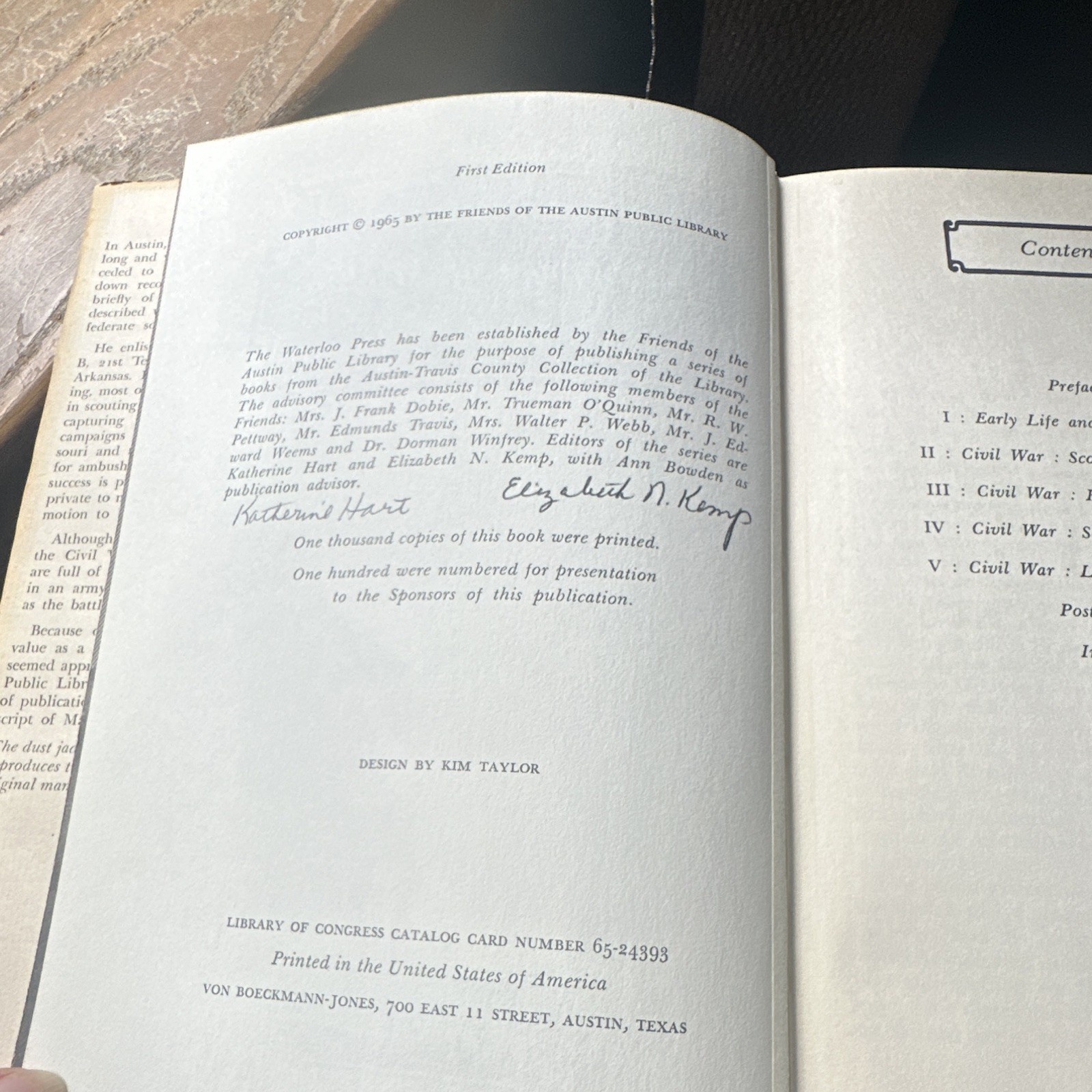 RARE Copy #1 An Epitome of My Life Major Buck Walton 1965 Signed Editor Copy DJ