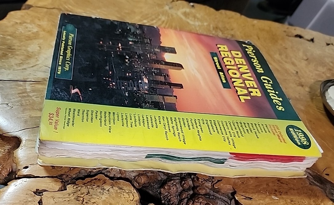 RARE Pierson Guides Denver Regional Street Atlas Map Book 1998 Edition