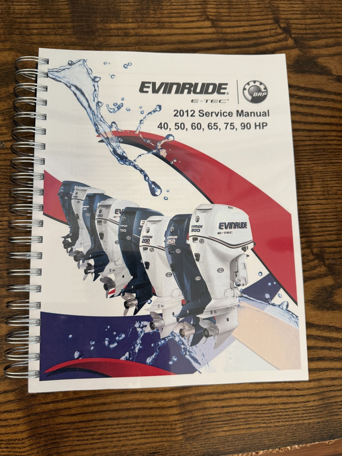EVINRUDE E-TEC 2012 40 50 60 65 75 90 HP SERVICE MANUAL , BOUND, COVERS, FOLDOUT