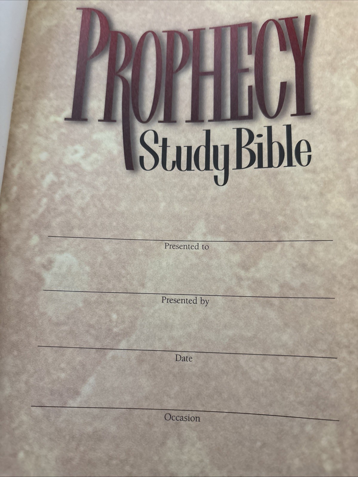 Prophecy Study Bible (New King James Version) VGC