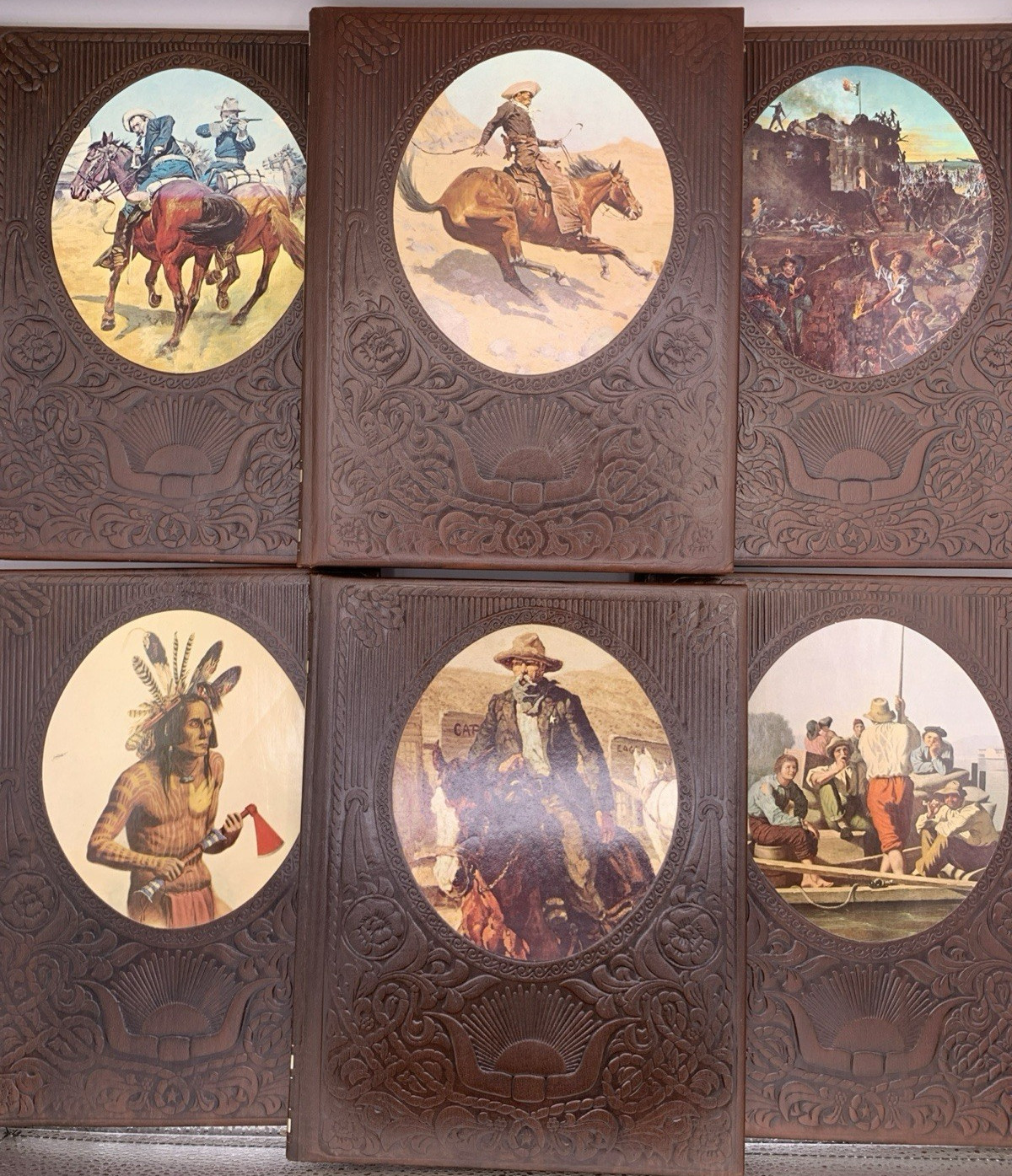Lot of Nine of the Old West Series, 1970’s Leather Cover, B155