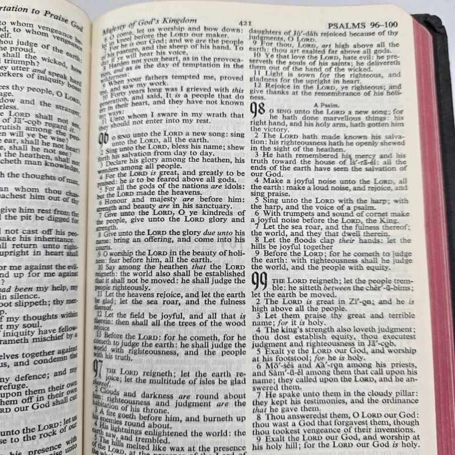 Holy Bible KJV King James Black American Bible Society 1961 Maps Book Vintage