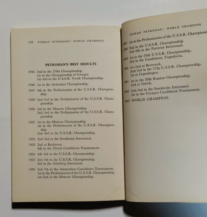 Count de Galway – TIGRAN PETROSIAN – WORLD CHAMPION – 1st Ed. – London, 1965
